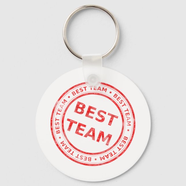 Chaveiro O melhor selo da equipe - primeiro, campeão, trofé (Frente)