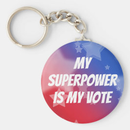 Chaveiro O meu superpoder é o meu voto