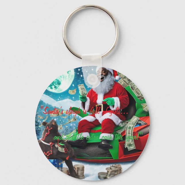 Chaveiro O Natal acabou de ficar mais rico!" (Frente)
