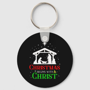 Chaveiro O Natal Começa Com A Religião Cristã Cristo J