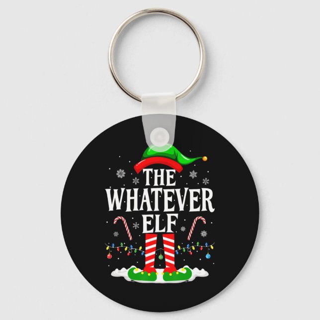 Chaveiro O Natal do Elfo Whatever Divertido Grupo Familiar  (Frente)