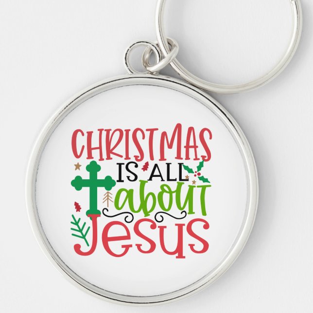 Chaveiro O Natal é sobre Jesus é a razão da época (Frente)