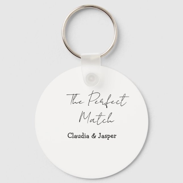 Chaveiro O nome do casal perfeito simples casamento (Frente)