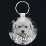 Chaveiro O nome e a foto simples e moderno do legante de Pe<br><div class="desc">Esta design simples e moderna é composta por tipografia sans serif. Adicione fotos personalizadas.</div>