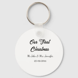 Chaveiro O nosso primeiro Natal, Sr. e Sra. casal, data