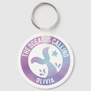 Chaveiro O Oceano Está Chamando Galáxia da Sereia Personali