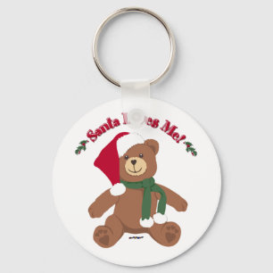 Chaveiro O Papai Noel Me Ama! Urso de Natal
