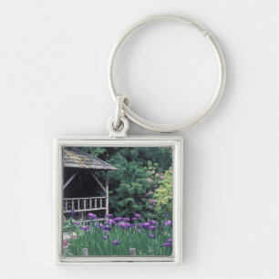 Chaveiro O pavilhão de madeira no Jardim Sunken em