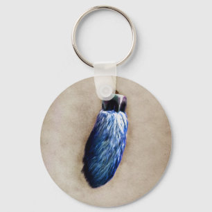 Chaveiro O pé de coelho afortunado azul