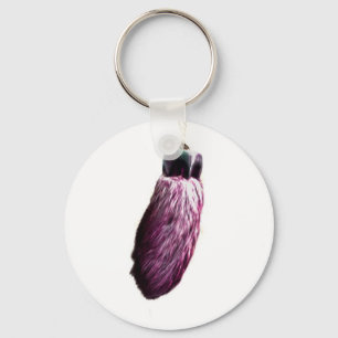 Chaveiro O pé de coelho afortunado roxo