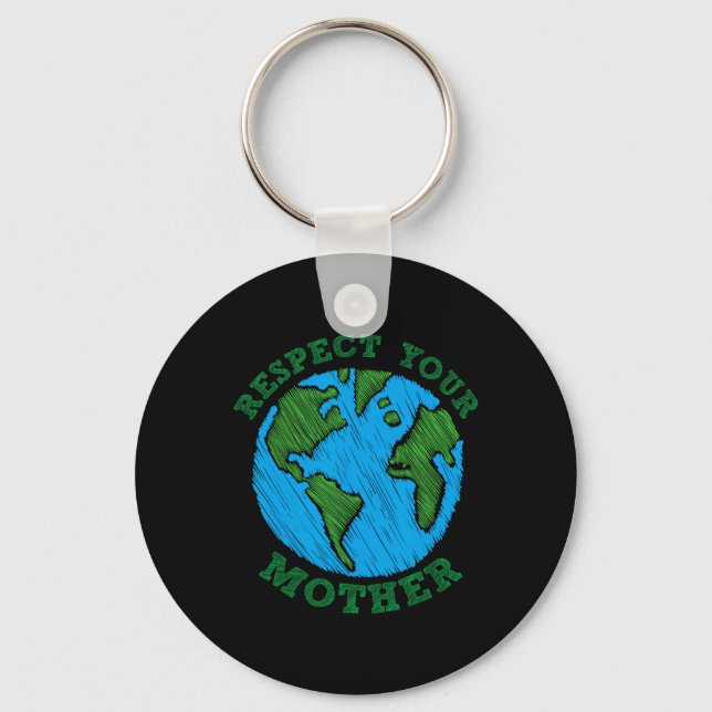 Chaveiro O Presente Do Dia Da Terra Respeite A Sua Mãe Natu (Frente)
