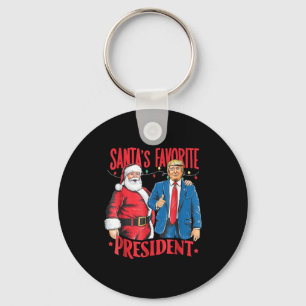 Chaveiro O Presidente Favorito do Papai Noel Dança com Trum