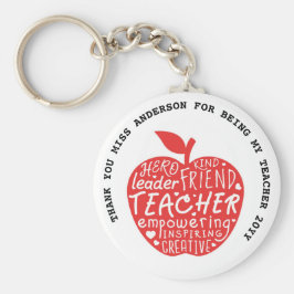 Chaveiro O PROFESSOR ADORA O PRESENTE Personalizado INSPIRE