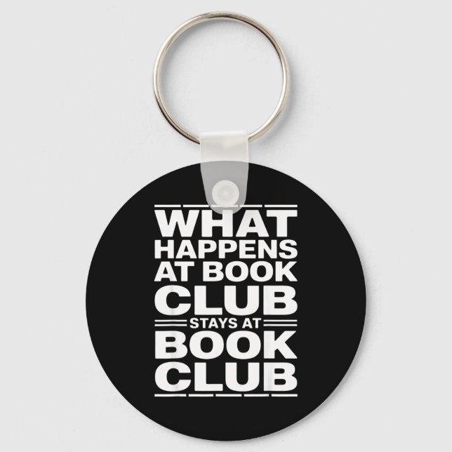 Chaveiro O que acontece no clube do livro leitor engraçado  (Frente)