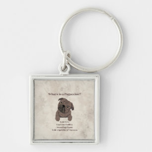 Chaveiro O que há num Pugaccino-Cute Dog-Pug-