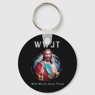 Chaveiro O Que Jesus Jogaria' Camiseta Engraçada de Disco G