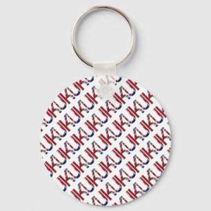 Chaveiro O Reino Unido Jack British Flag Typoographic Elega