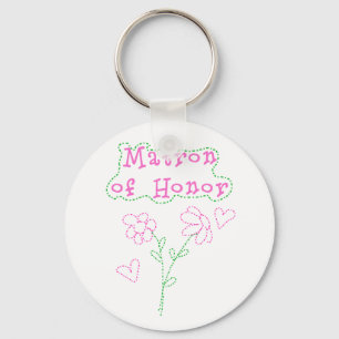 Chaveiro O rosa floresce a matrona da honra