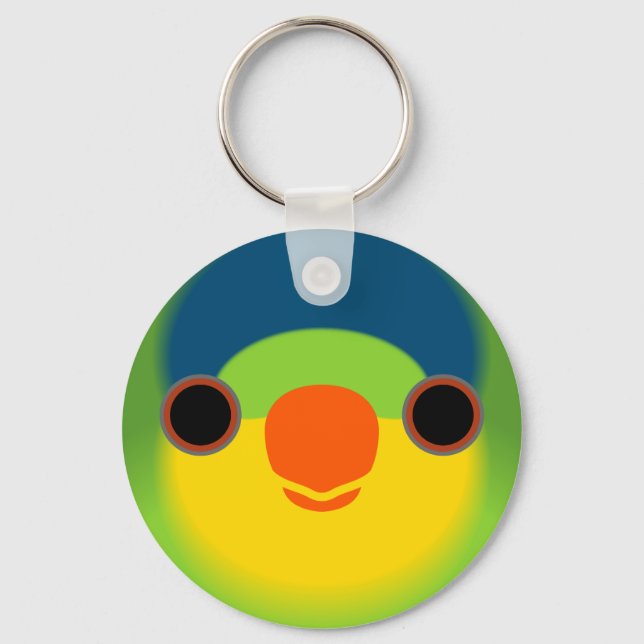 Chaveiro O rosto de um lorikeet da Nova Caledónia (Frente)