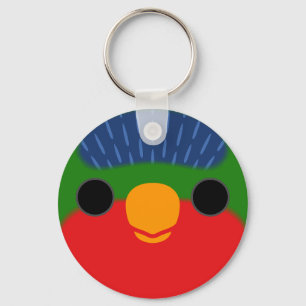 Chaveiro O rosto de um lorikeet de coroa azul