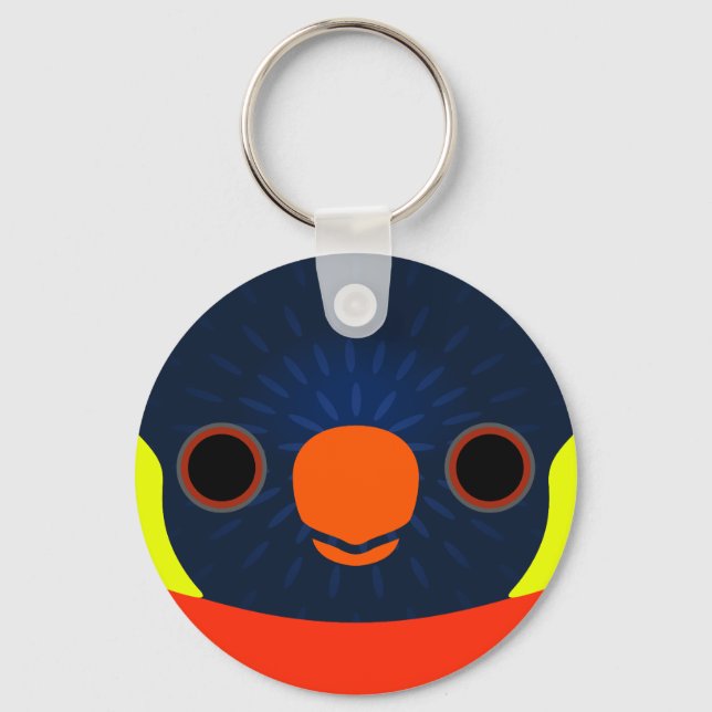 Chaveiro O rosto de um lorikeet Sunset (Frente)