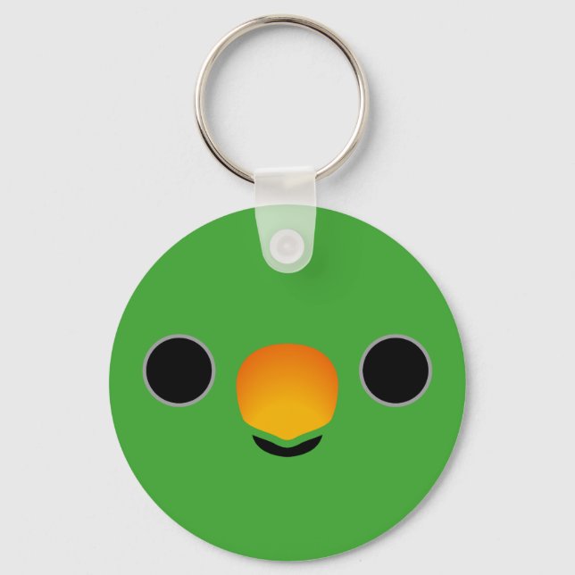 Chaveiro O rosto de um papagaio Eclectus (Homem) (Frente)