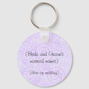 Chaveiro O roxo roda Keyring do casamento