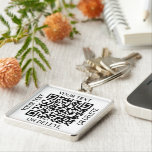 Chaveiro O seu Promocional de Negócios de Código QR ou o ID<br><div class="desc">PARA MUDAR AS CORES DE FUNDO OU DE TEXTO, CONSULTE AS INSTRUÇÕES ABAIXO. Promova sua empresa a clientes potenciais com chaveiros quadrados de código QR personalizados modernos e profissionais. Todo o texto neste modelo é simples de personalizar ou excluir. O código digitalizável facilita aos clientes encontrar online o site da...</div>