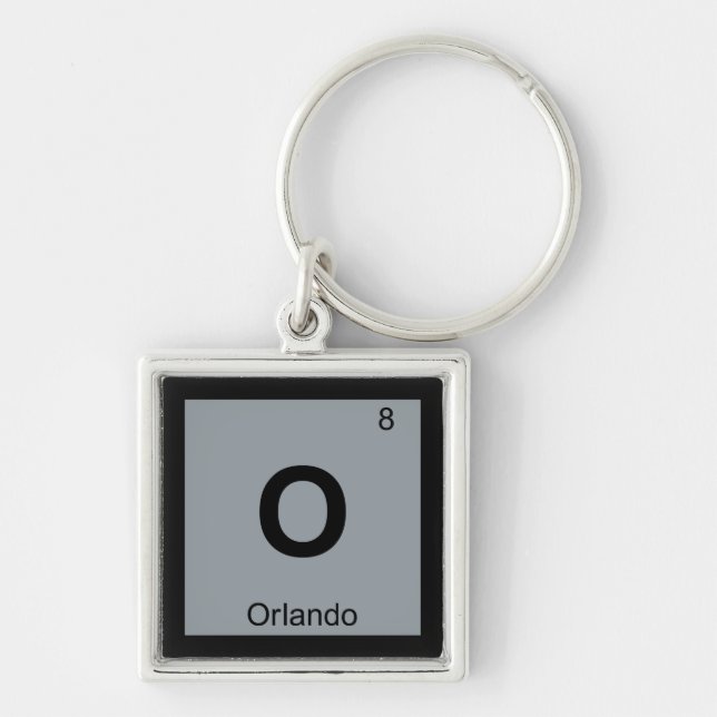 Chaveiro O - Símbolo de Mesa Periódica de Química Grega Orl (Frente)