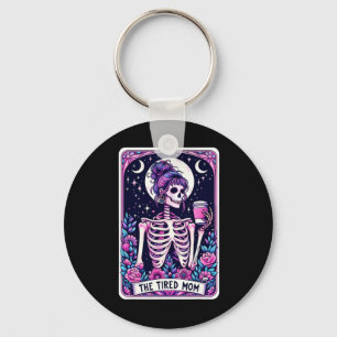 Chaveiro O Skeleton do Cartão Tarot da Mãe Cansado