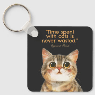 Chaveiro O Tempo Passado Com Gatos Nunca É Perdido