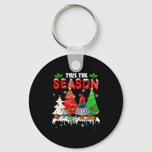 Chaveiro O Traje Colorido de Árvores de Natal da Temporada