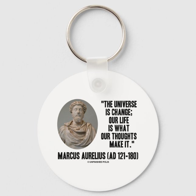 Chaveiro O Universo Marcus Aurelius Muda Nossa Vida (Frente)