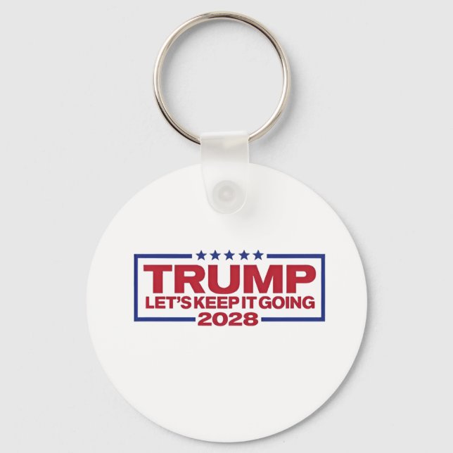 Chaveiro O Vamos Trump 2028 Continua. (Frente)