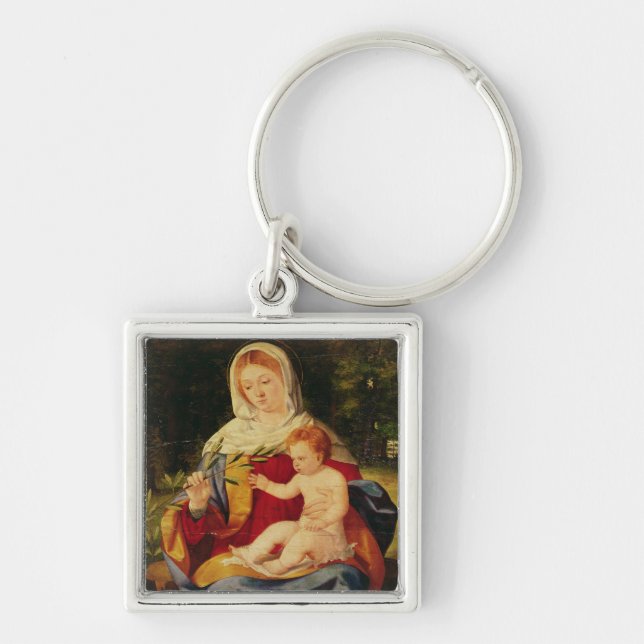 Chaveiro O Virgin e a criança com um tiro da azeitona (Frente)