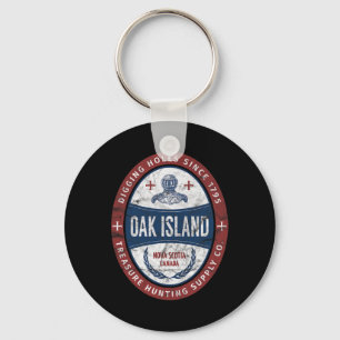 Chaveiro Oak Island Treasure Hunting Retro Templar Knight T