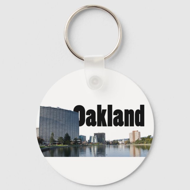 Chaveiro Oakland California com Oakland no Sky (Frente)