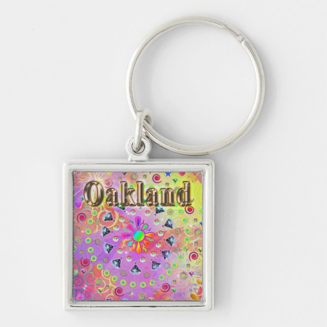 Chaveiro Oakland Lucky Ouro (Frente)