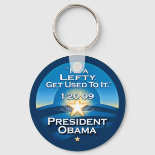 Chaveiro OBAMA "eu sou um esquerdista habituo-me lhe."