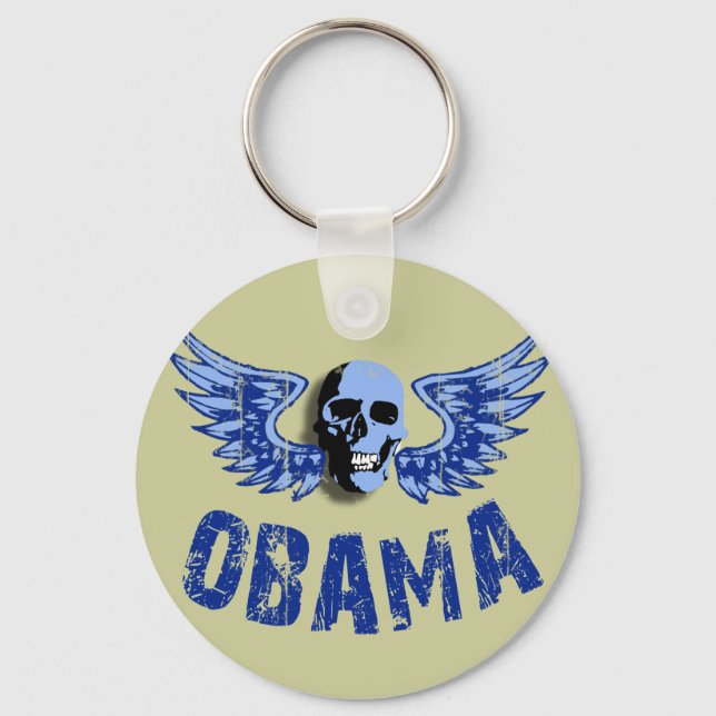 Chaveiro Obama Skull Design (Frente)