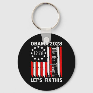 Chaveiro Obama Vintage Retro Patriótico 2028 Prote Política