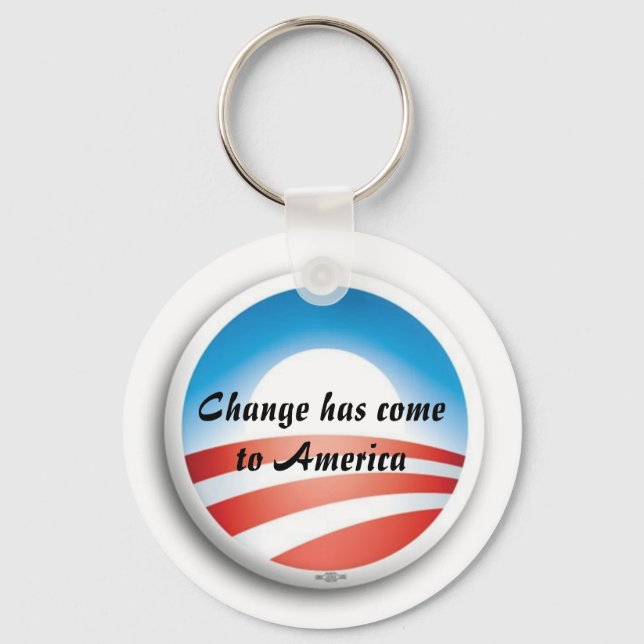 Chaveiro ObamaLogo, a mudança veio para a América (Frente)