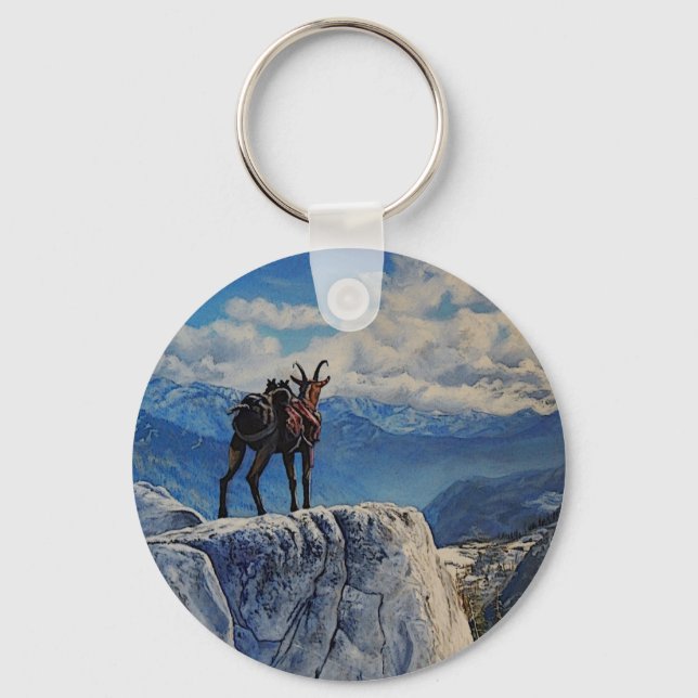 Chaveiro Oberhalsi Pack Goat nas montanhas de Idaho/desenha (Frente)