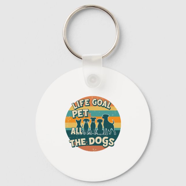 Chaveiro Objetivo de Vida Acariciar Todos os Cachorros Cópi (Frente)
