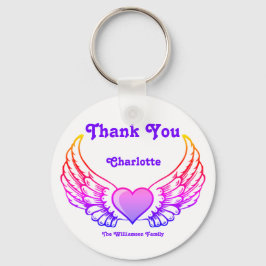 Chaveiro Obrigado Angel Wings Personalizado