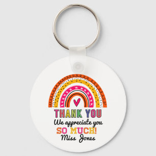 Chaveiro obrigado arco-íris seu anel de chave de presente 