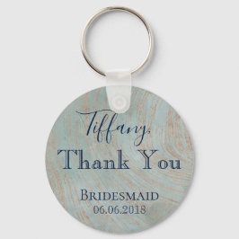 Chaveiro Obrigado Bridesmaid Blue e Cobre
