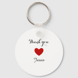 Chaveiro Obrigado Jesus | Coração de fé cristã moderna