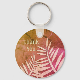 Chaveiro Obrigado Leaf Silhouette Marbled Apreciação