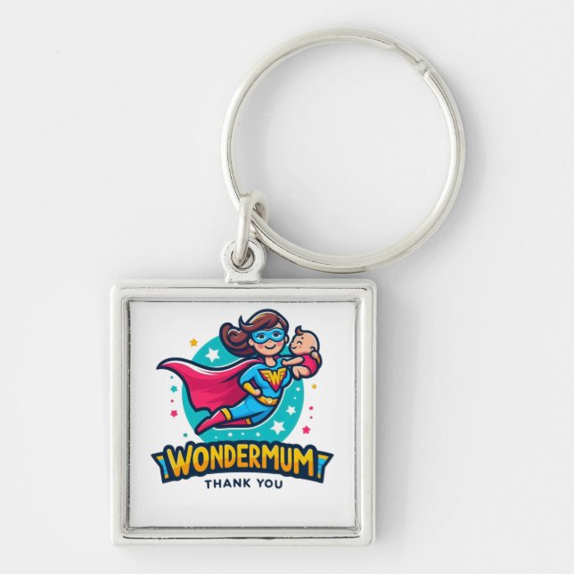 Chaveiro Obrigado, Mãe! Camiseta (Frente)